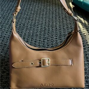 Aeropostale Tan Shoulder Bag with Buckle Detail